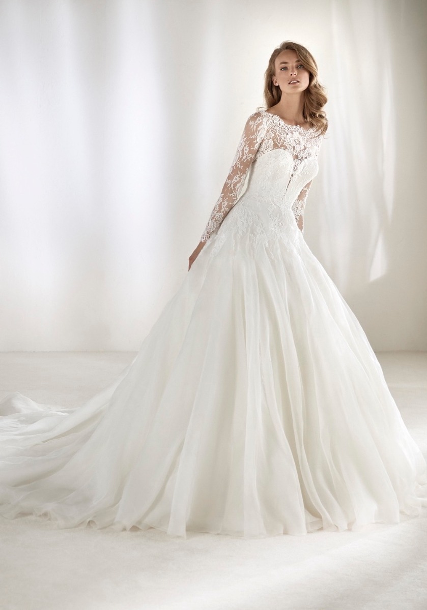 Atelier Pronovias | Roncel Lace Embroidered Organza Ball Gown ...