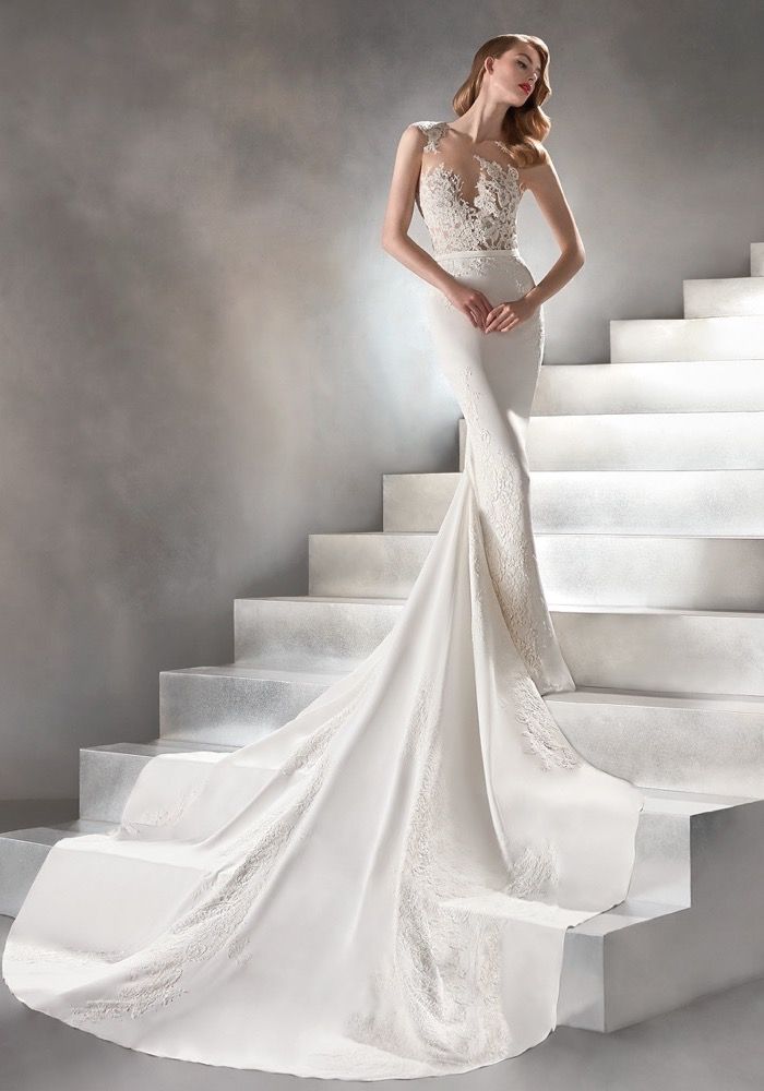 Atelier Pronovias | Vicenta Tattoo-Effect Mermaid Crepe
