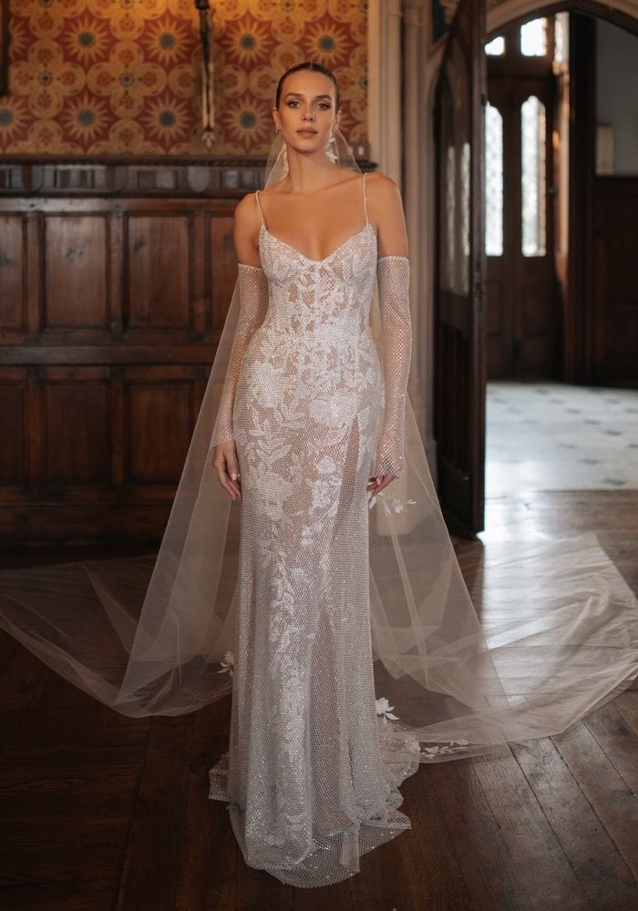Berta Privee 24 P10 Beaded Thin Strap Wedding Dress HK Designer Bridal Room