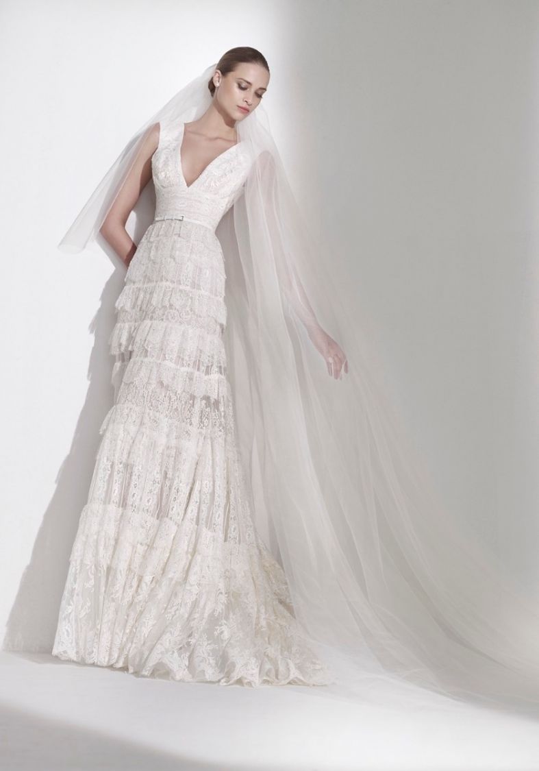 Elie Saab  Monceau Beaded Flowers Lace Wedding Dress HK