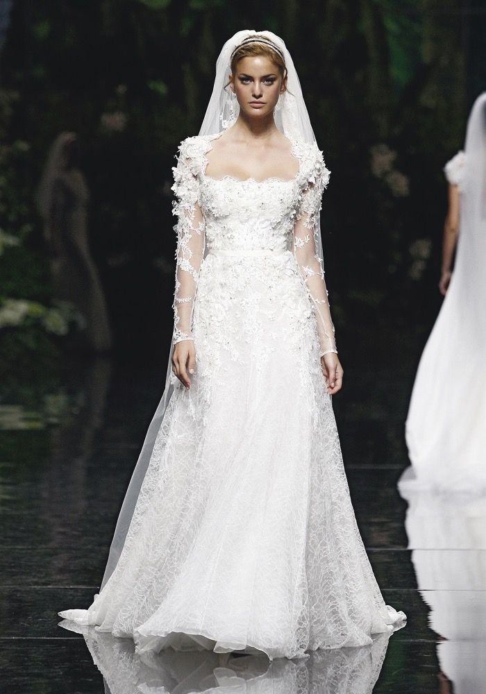 Elie Saab, Lyon Beaded Flowers Lace Wedding Dress HK