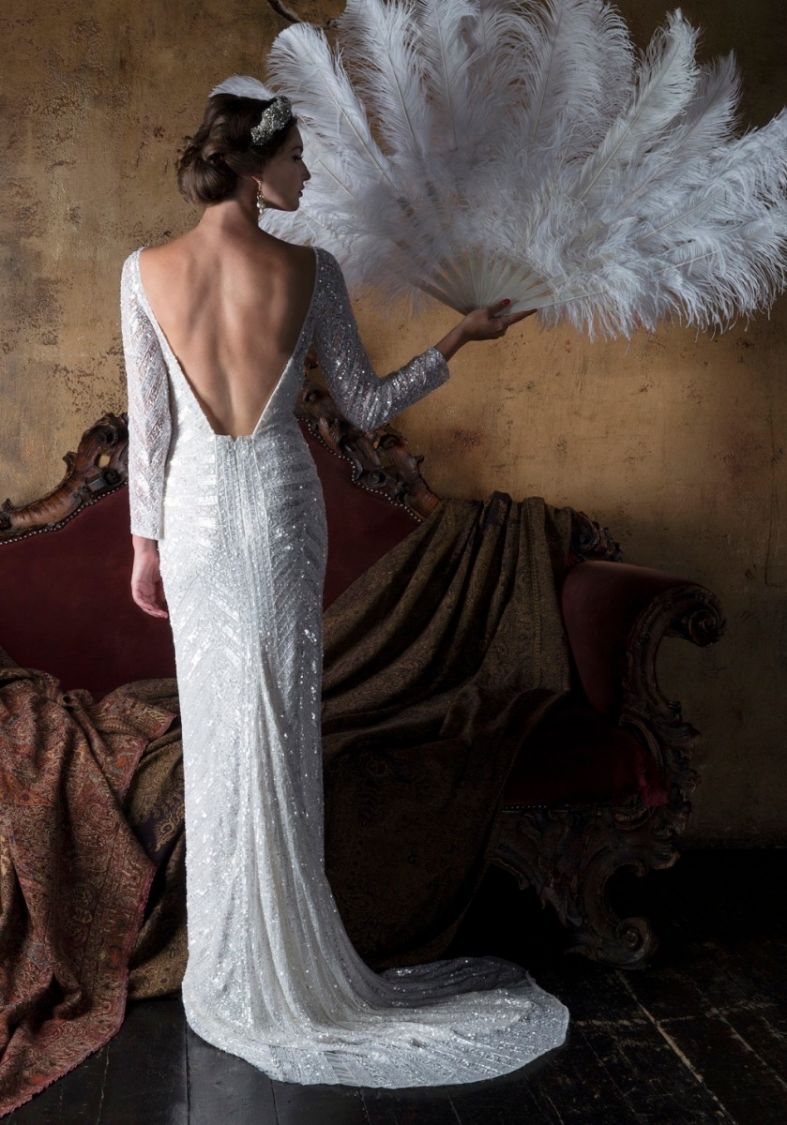 Eliza Jane Howell | Angelica Fully Embellished Long Sleeves Tulle Gown |  Designer Bridal Room