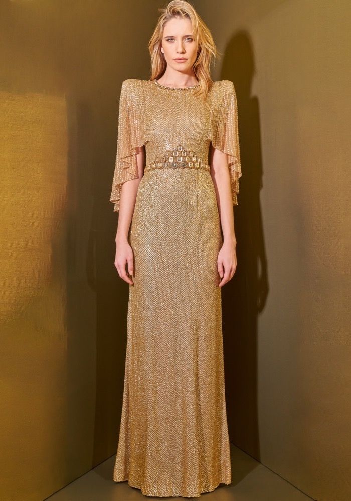 Jenny Packham Hedy Beaded Gold Evening Gown HK | Designer Bridal Room Jenny Packham Hedy Beaded Gold Evening Gown HK | Designer Bridal Room