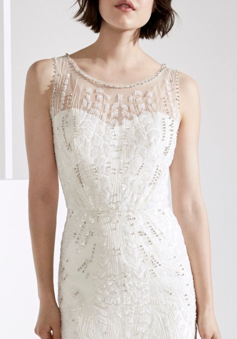Jenny Packham | Hermia Shimmering Column Wedding Dress | Designer ...
