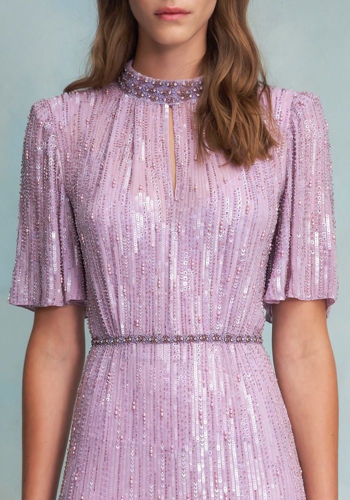 Jenny Packham Viola Beaded Purple Evening Gown HK | Designer 