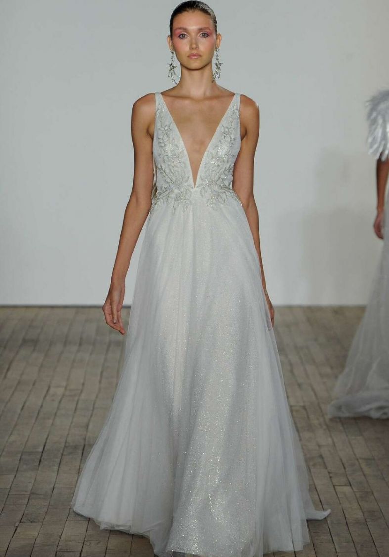 Lazaro 3902 Alma Beaded Shimmers Wedding Dress Designer