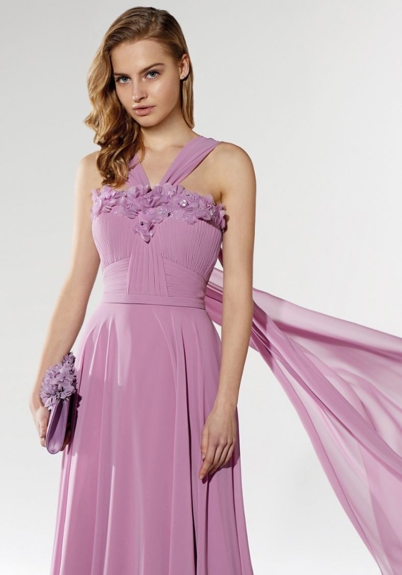 beaded chiffon gown