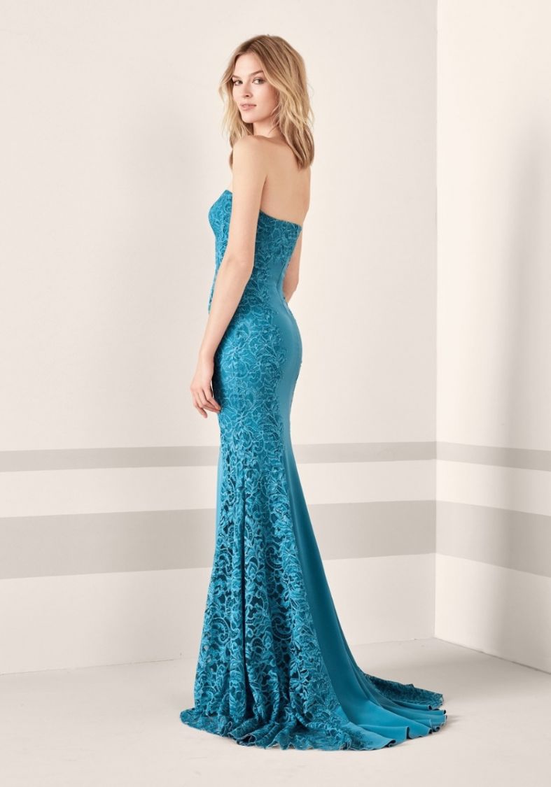 Pronovias | Janeiro Embroidered Strapless Crepe Gown HK | Designer Bridal  Room