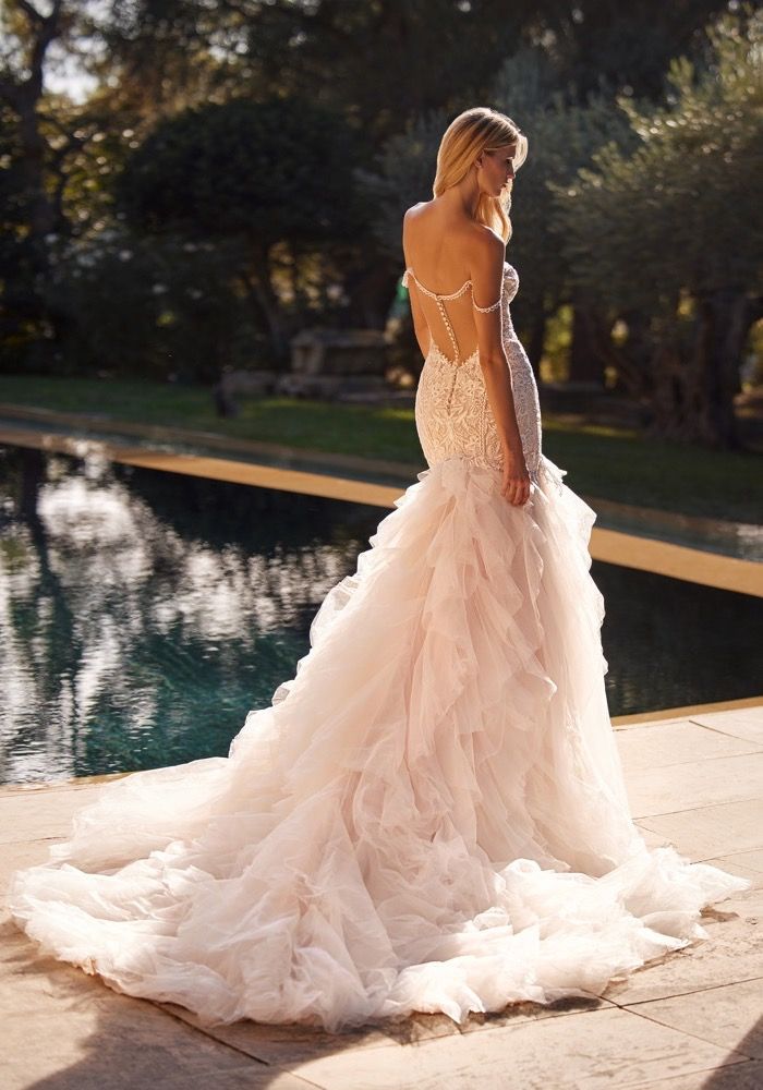 Pronovias Annie Ruffle Mermaid Wedding Dress HK | Designer