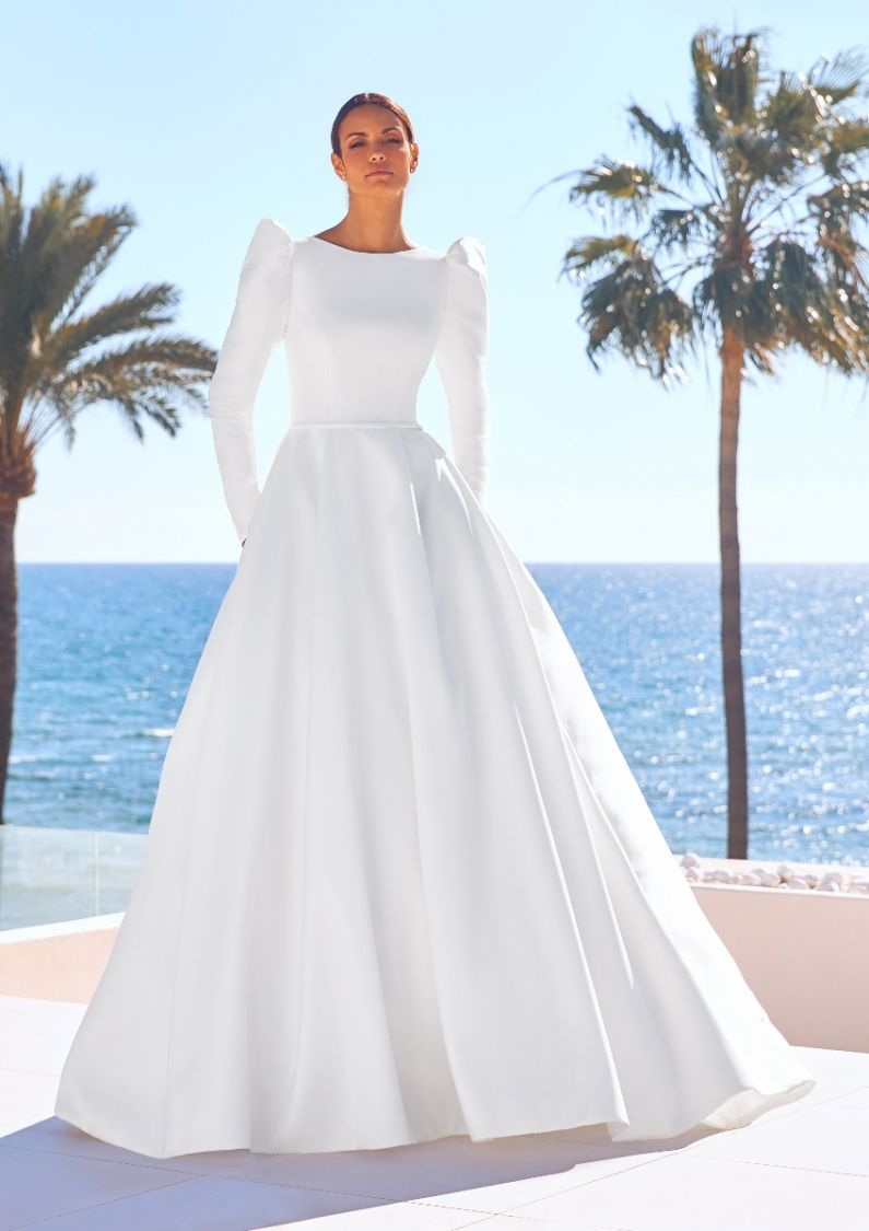 Pronovias Sadia Backless Long Sleeve Wedding Dress HK