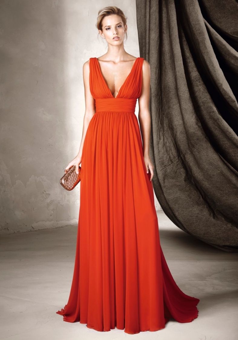 Red Grecian Bridesmaid Dresses