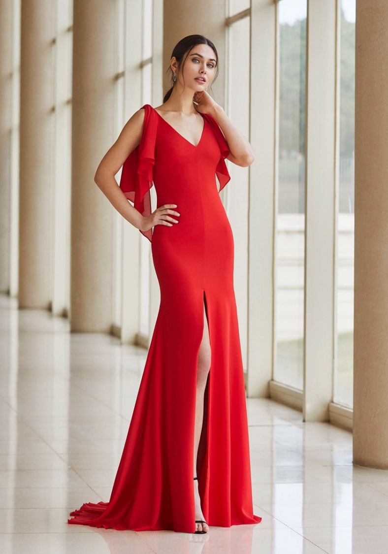 Simple Sleeveless Burgundy Slip Evening Gown Party Dress – FloraShe