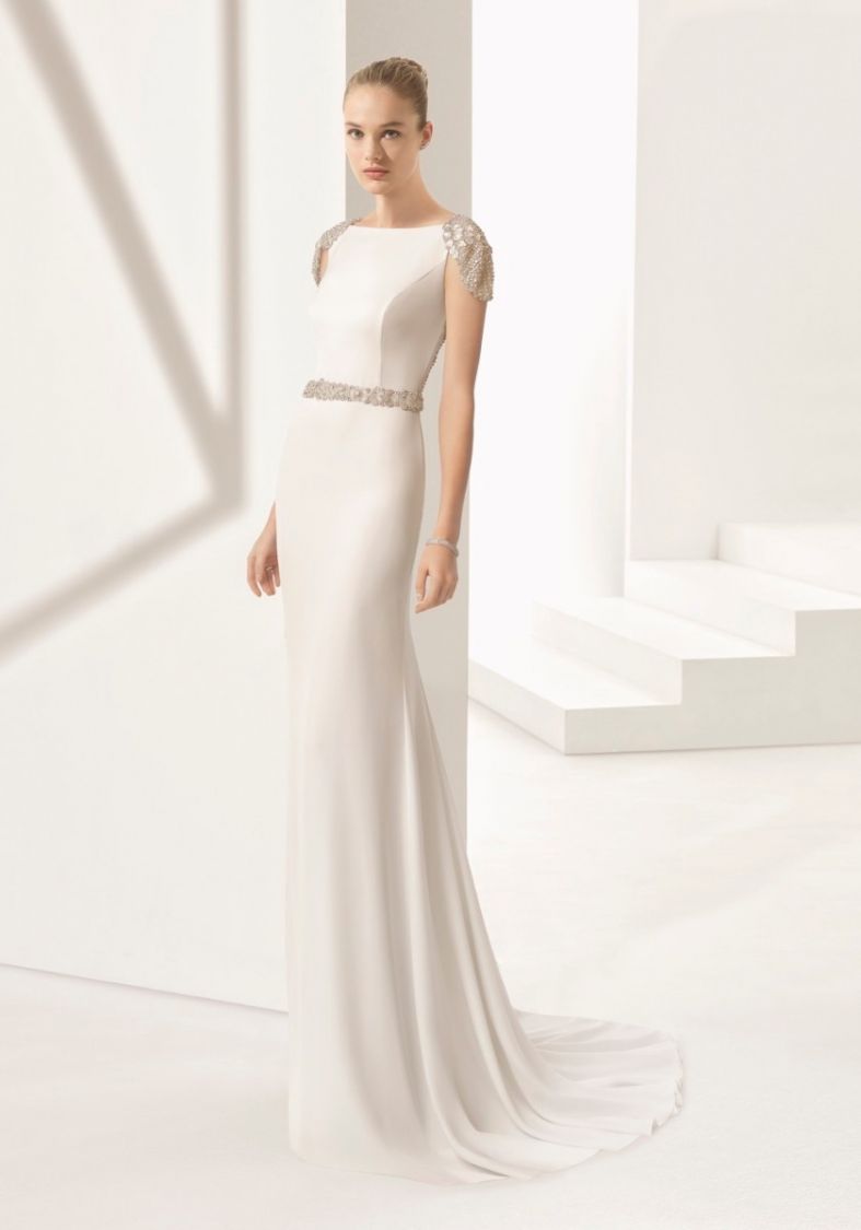 La Sposa, PACIANA, Embroidered Fitted Crepe Wedding Dress, HK