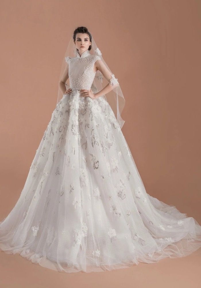 Saiid Kobeisy | BRSS20-09 Heavily Beaded Floral Princess