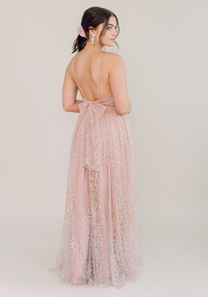 blush ombre bridesmaid dresses A-Line Blushing Pink 3/4 Sleeves Mother of The Bride Dresses main image 0