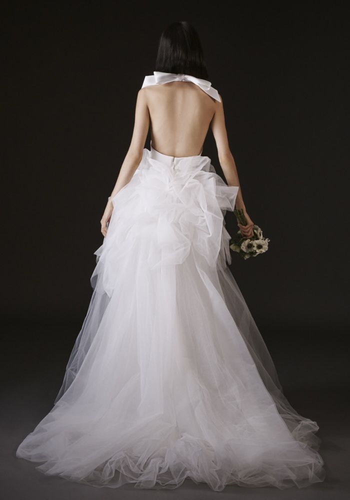 white by vera wang halter tulle wedding dress Vera Wang Dresses | Vera Wang Halter Tulle Wedding Dress | Color: White
