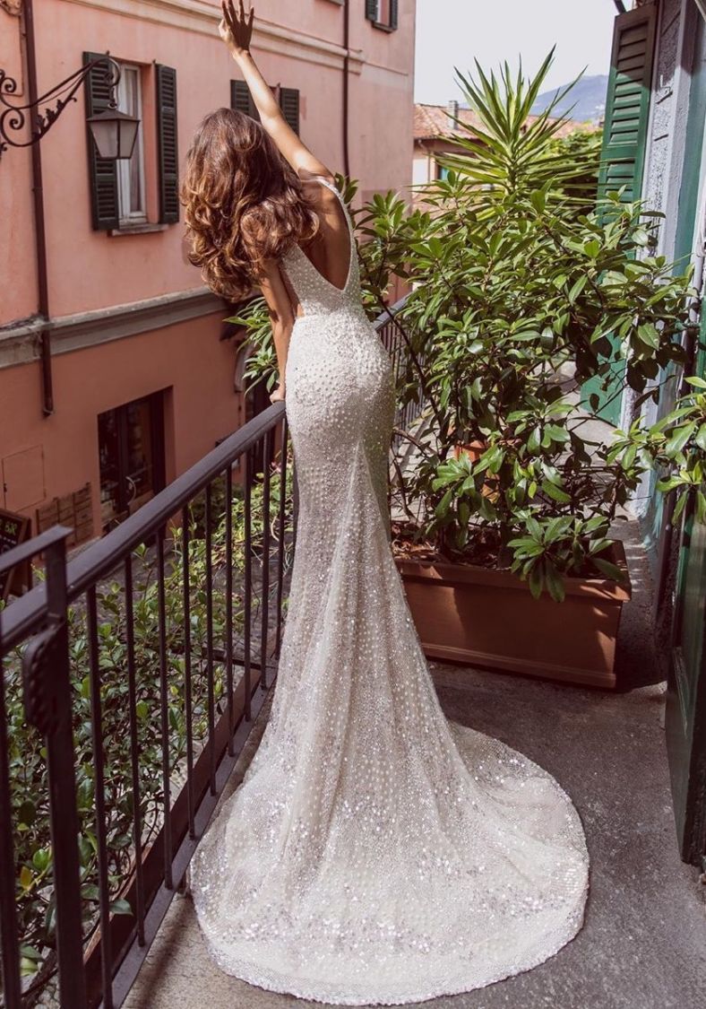 Viero Bridal Heavily Beaded Sexy Mermaid Wedding Dress HK