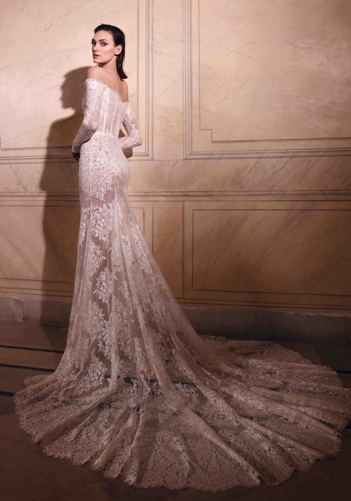 Zuhair Murad Amelia Long Sleeve Lace Wedding Dress HK | Designer