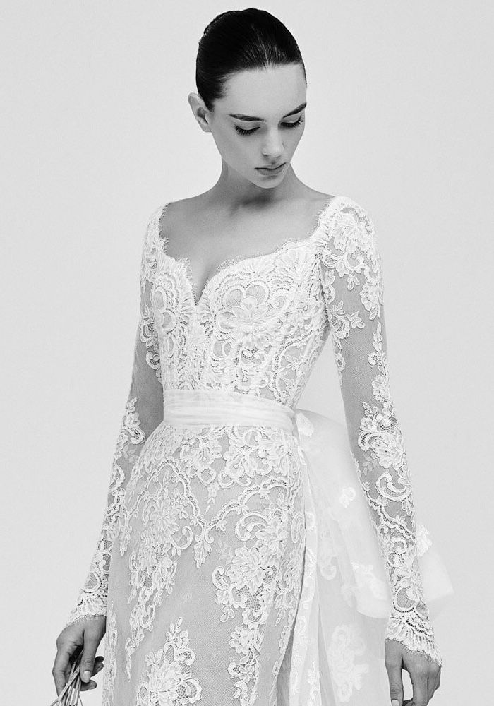 Zuhair Murad YVANNA Long Sleeve Lace Wedding Dress HK