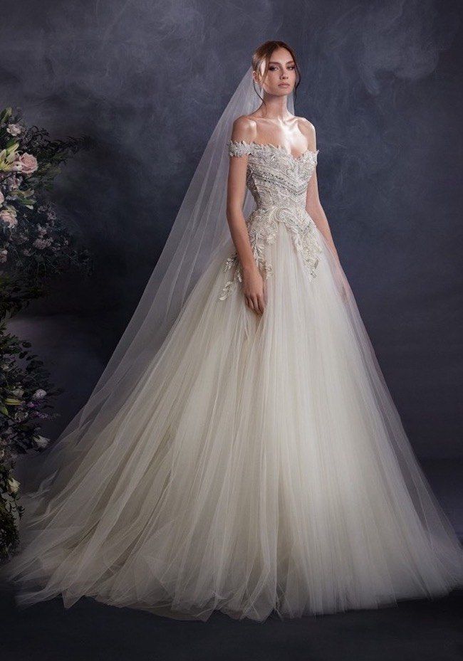 Zuhair Murad Paula Embellished Off-Shoulder Wedding Dress HK | Designer  Bridal Room