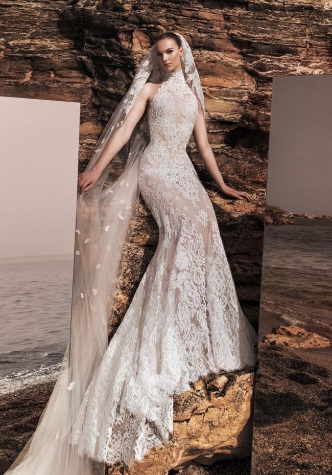 Zuhair Murad Jordyn High Neck Lace Wedding Dress HK | | Designer Bridal Room Zuhair Murad Jordyn High Neck Lace Wedding Dress HK | | Designer Bridal Room