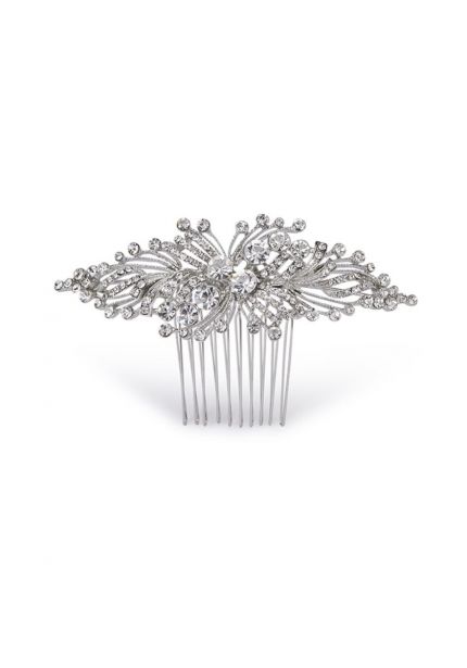 Embellished Silver Bridal Comb