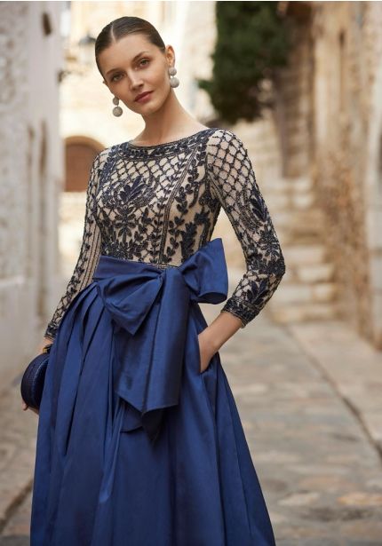 Beaded Taffeta Gown