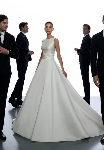 Backless Mikado Wedding Dress