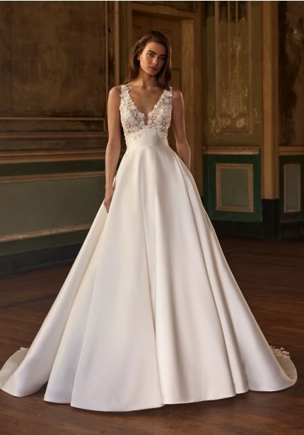 Beaded Mikado Wedding Dress