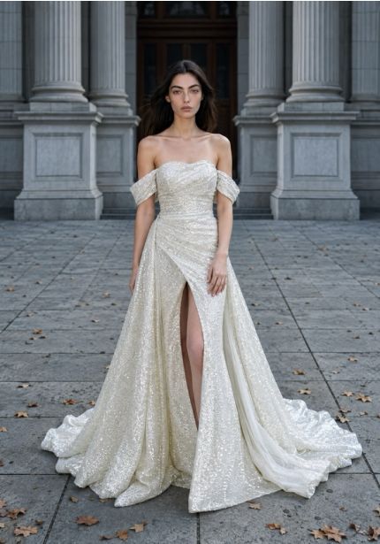 Draped 2-Piece Wedding Dress
