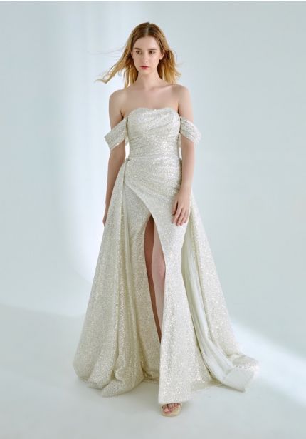 Draped 2-Piece Wedding Dress