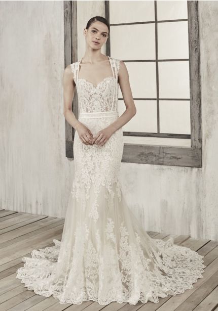 Lace Wedding Dress With Sheer Back