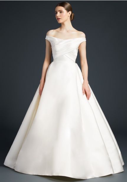 Pleated Mikado Ball Gown