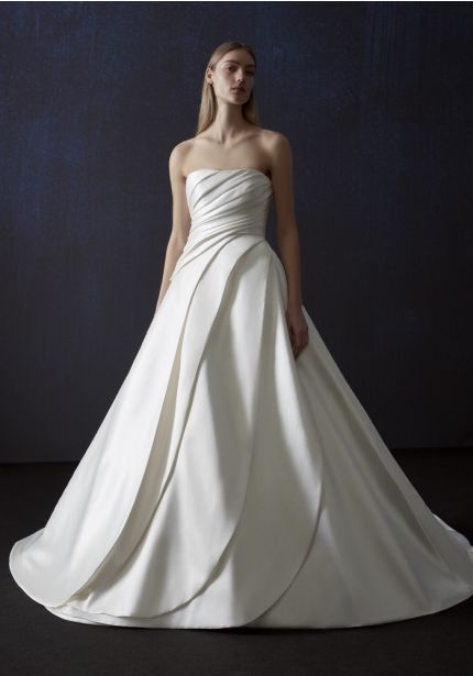 Pleated Mikado Wedding Dress