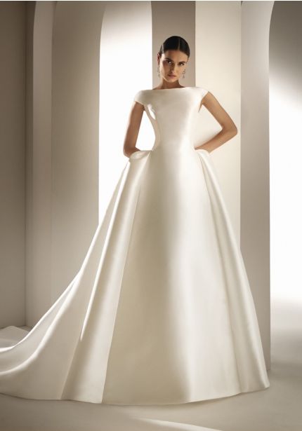 Mikado Ball Gown With Open Back