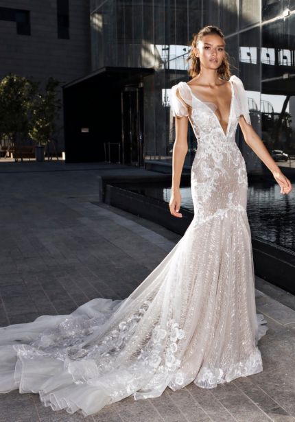 Embroidered Shimmers Wedding Dress