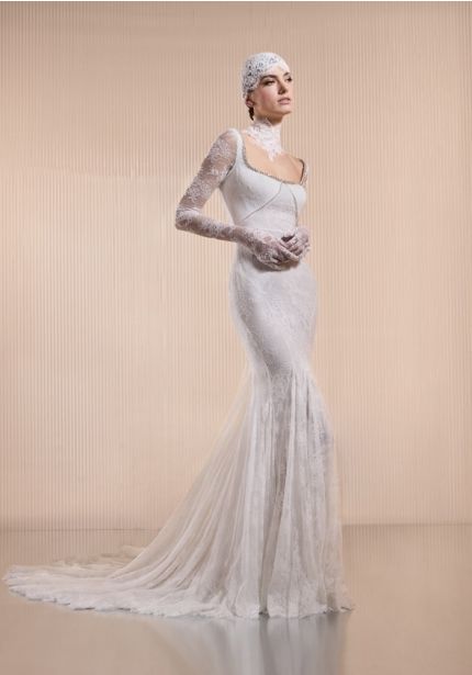 Beaded Lace Wedding Dress