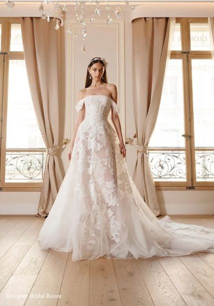Off-Shoulder Lace Wedding Dress