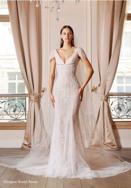 Embellished Backless Wedding Dress
