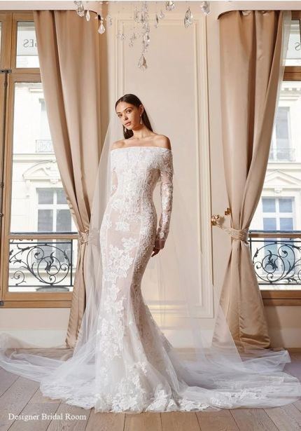 Embroidered Mermaid Wedding Dress