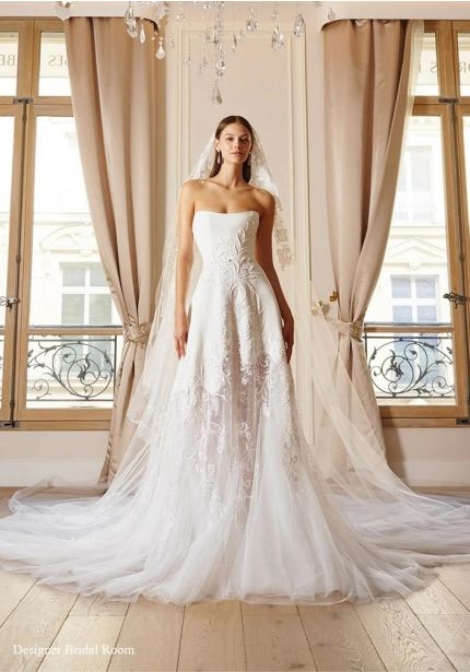 Beaded Crepe Wedding Dress