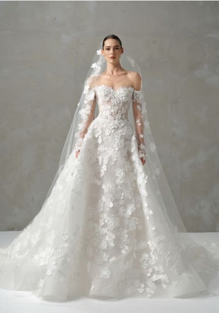 Floral Lace Wedding Dress