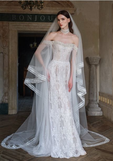 Beaded Lace Wedding Dress