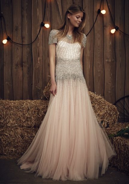 Heavily Embellished Tulle Wedding Dress