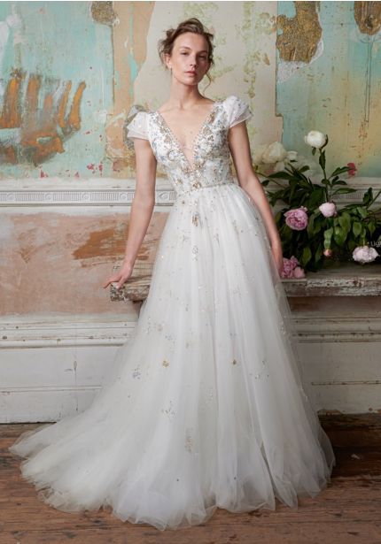 Embellished Tulle Wedding Dress