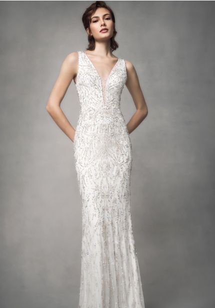 Heavily Beaded Mermaid Wedding Dress