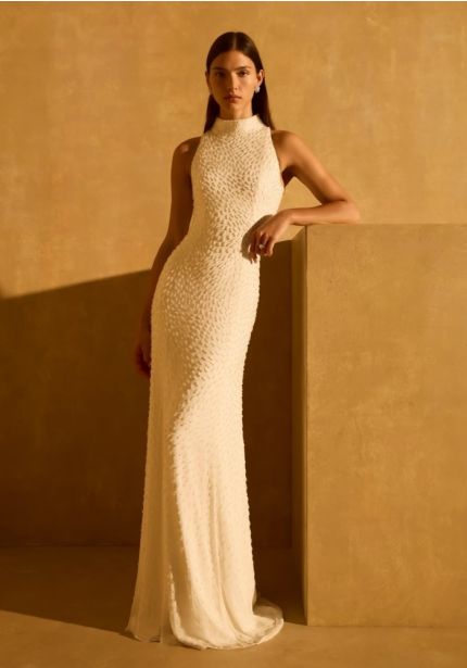 Embellished Chiffon Wedding Dress
