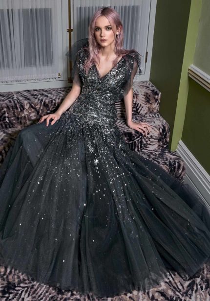 Sparkly Embellished A-Line Tulle Gown