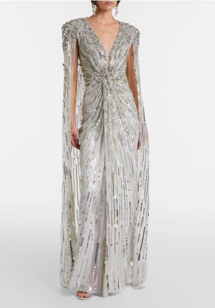 Embellished Tulle Gown
