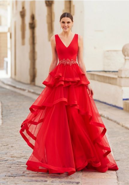 Beaded Ruffle Dress